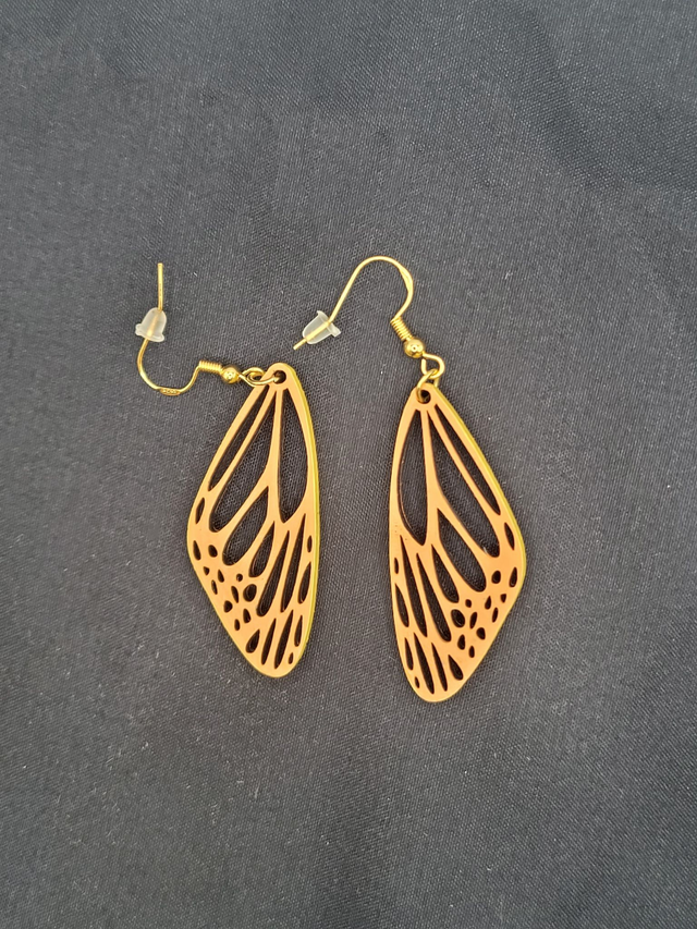Boucles d'Oreilles Ailes Jaune