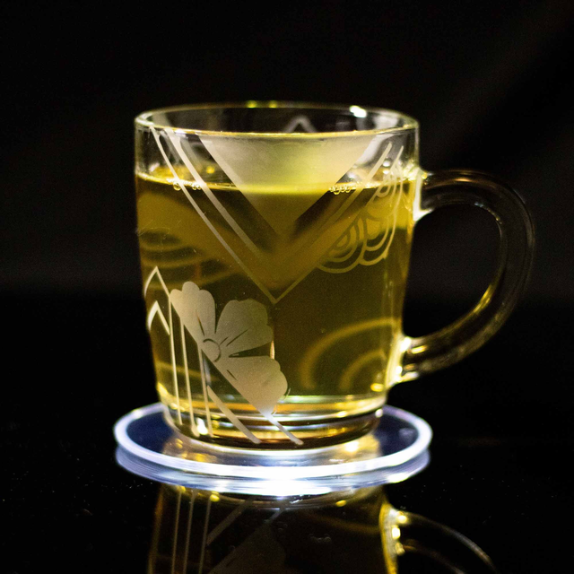 Tasse en verre - motifs géométriques