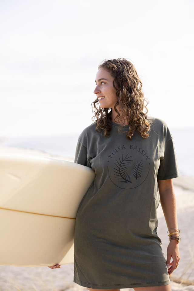 PLAGE - ROBE T-SHIRT KAKI