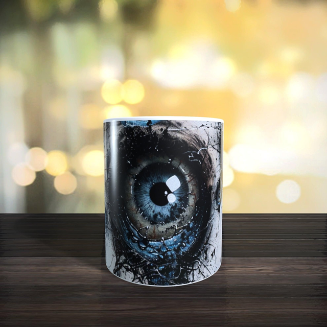 Mug regard bleu intense