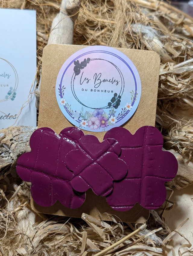 Barrette aubergine b007