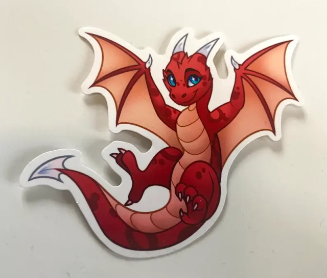 Red Dragon Full Body Sticker