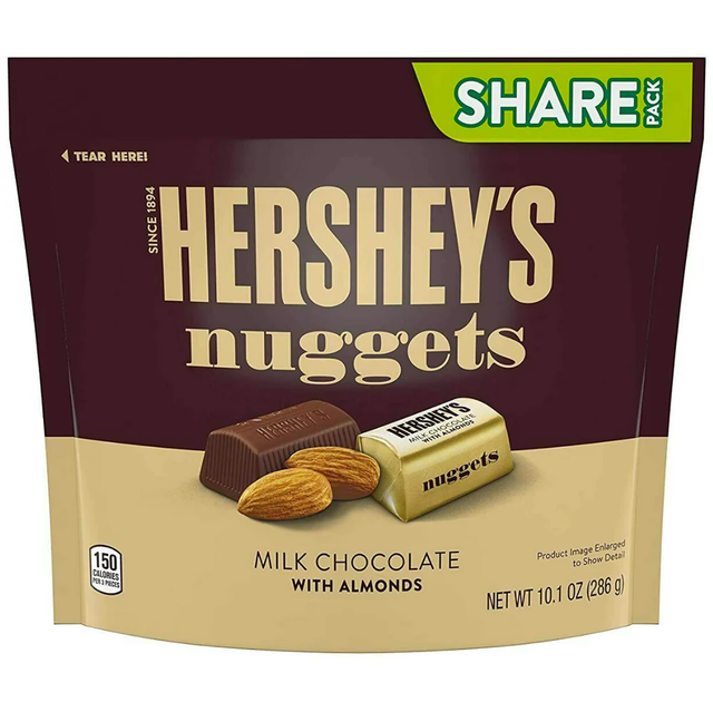 Hershey&#039;s Nuggets Milk Chocolate with Almonds (286g)