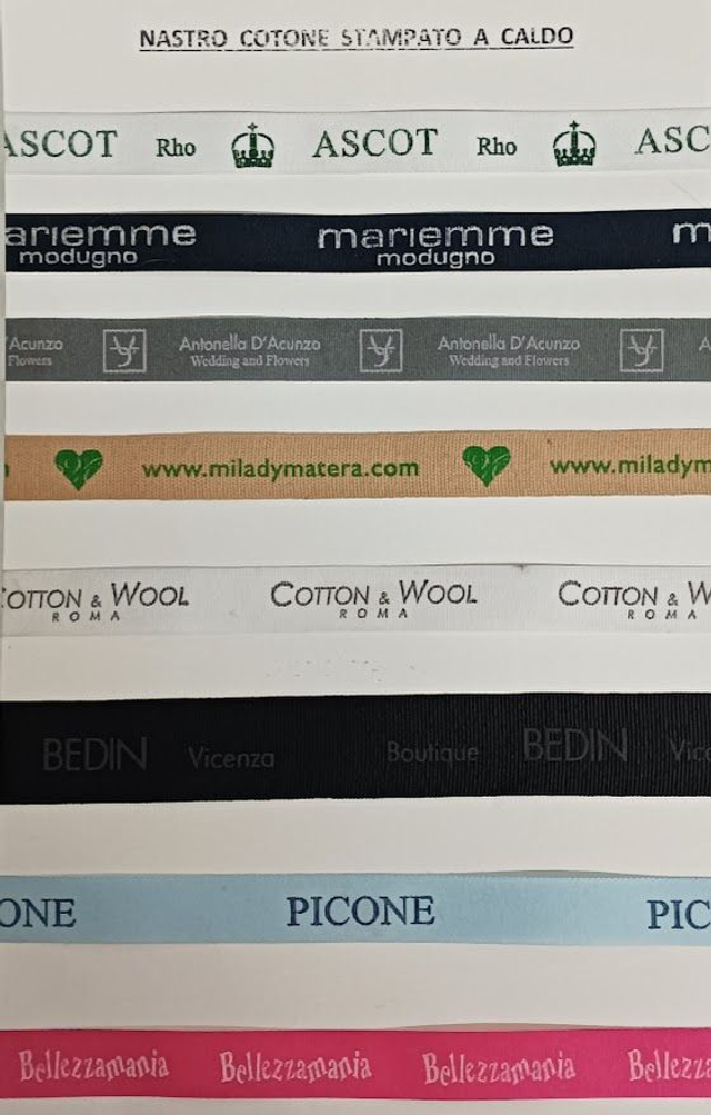 mt. 500 NASTRO IN COTONE PERSONALIZZATO da mm. 15. I nastri cotone giusti fanno la differenza