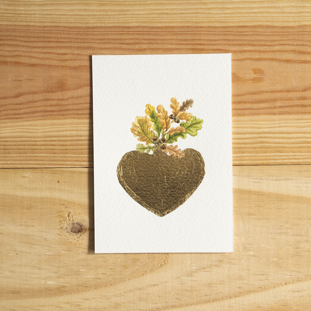 Aquarelle - Feuilles et glands 