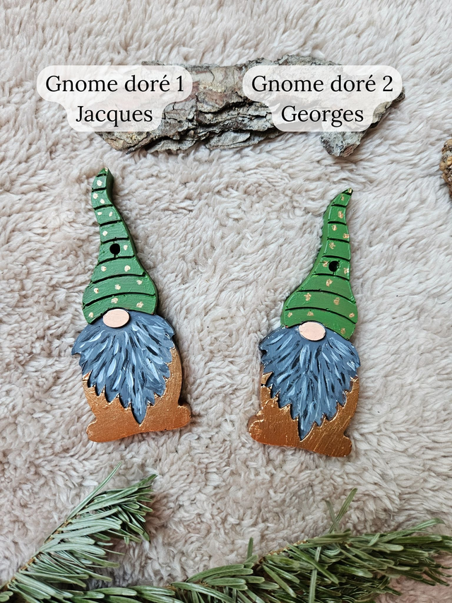 Suspension - Gnomes dorés Jacques ou Georges