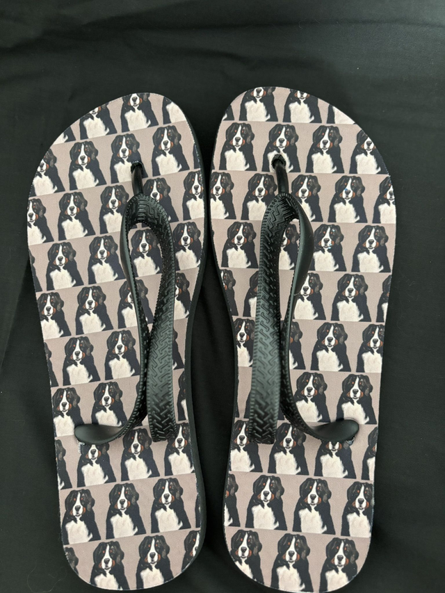 Giant Furry Therapist Flip Flops