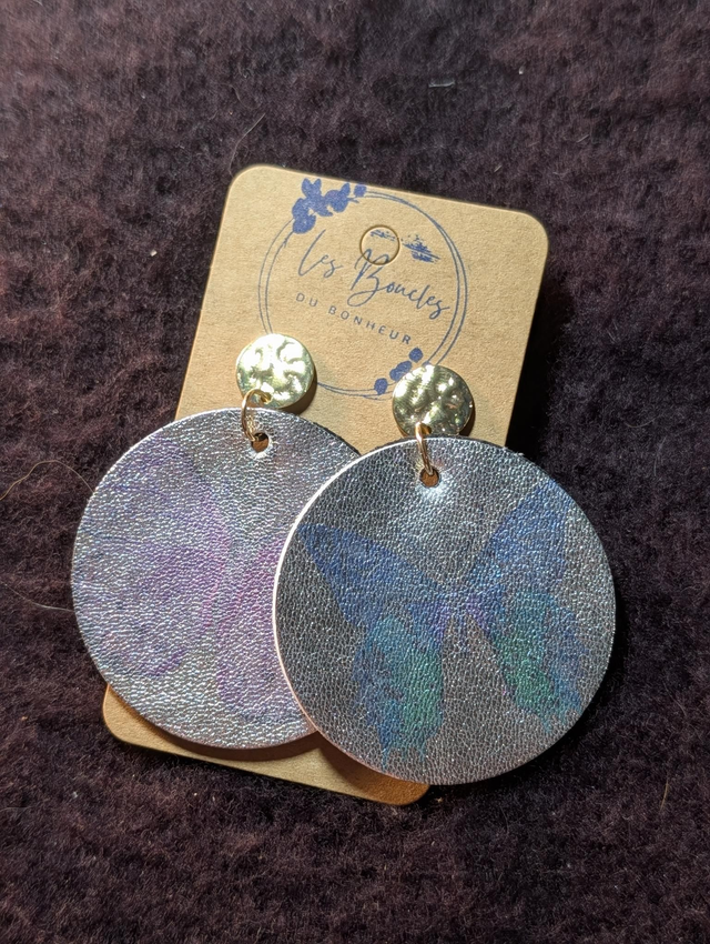 Boucles d'oreilles Moon papillon mo702