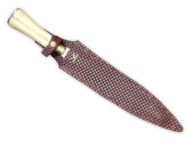 Faca Adaga 12 Pol Artesanal Punhal Aço Inox 420c Osso Bovino