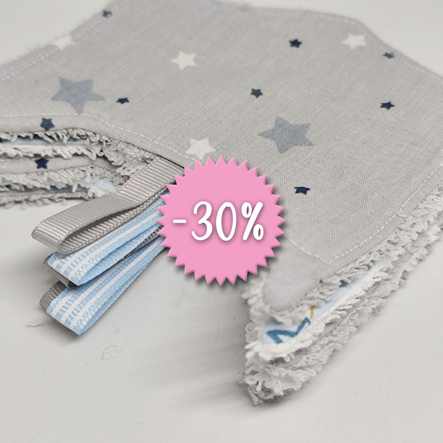 MAKA « P’tit Chat » Lot de 5 lingettes lavables