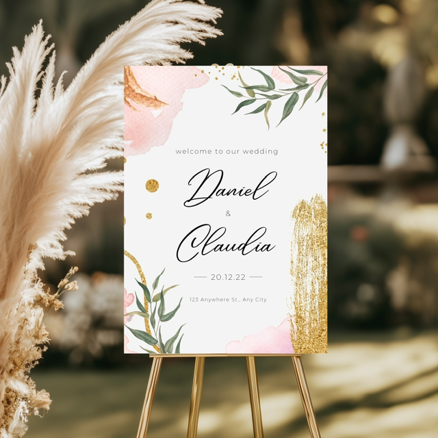Wedding welcome board