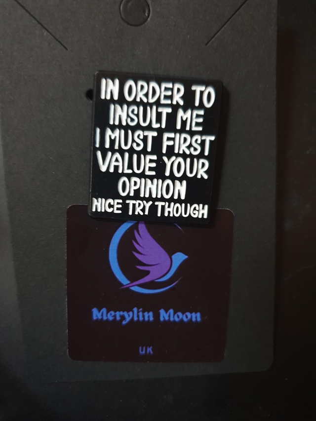 In Order To Insult Me Pin Badge 