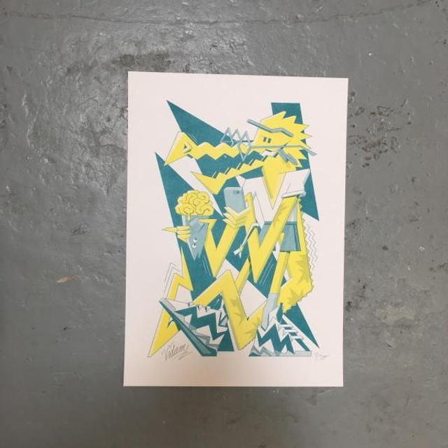 VIDAM - Risographie - A3 - 50ex - Signé