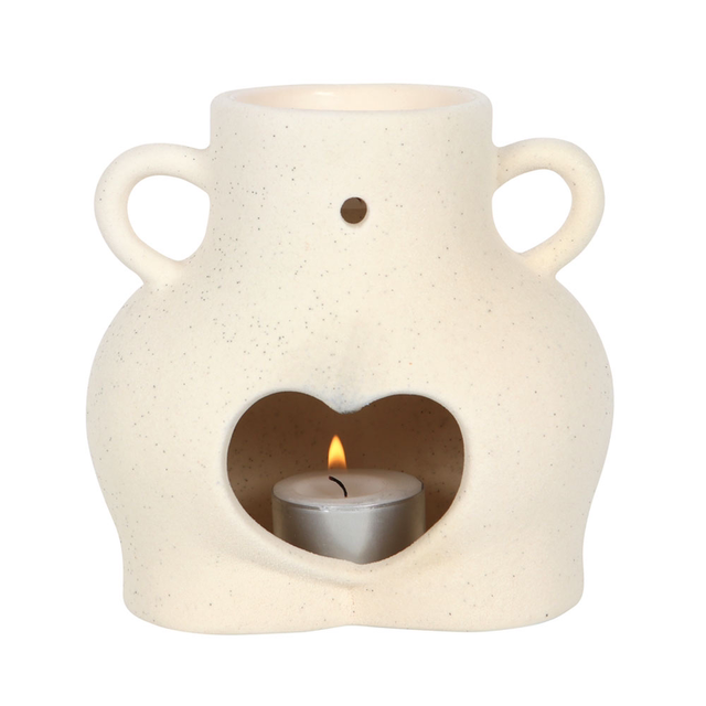 Cream Speckle Bum Tealight Burner