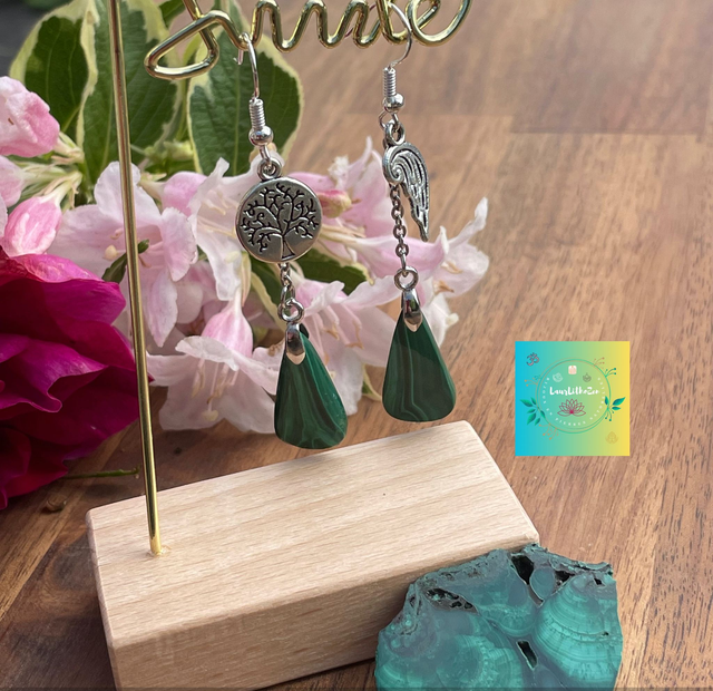 ☘️ Boucles d’oreilles en Malachite