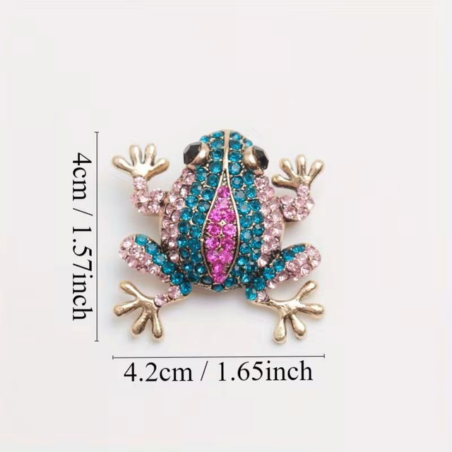 Sparkling Frog Brooch