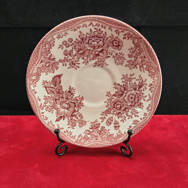 Enoch Wedgwood | Schoteltje (diameter 14,0 cm | hoogte 2,0 cm) met  'Asiatic Pheasants' motief in Roze kleur | Vintage