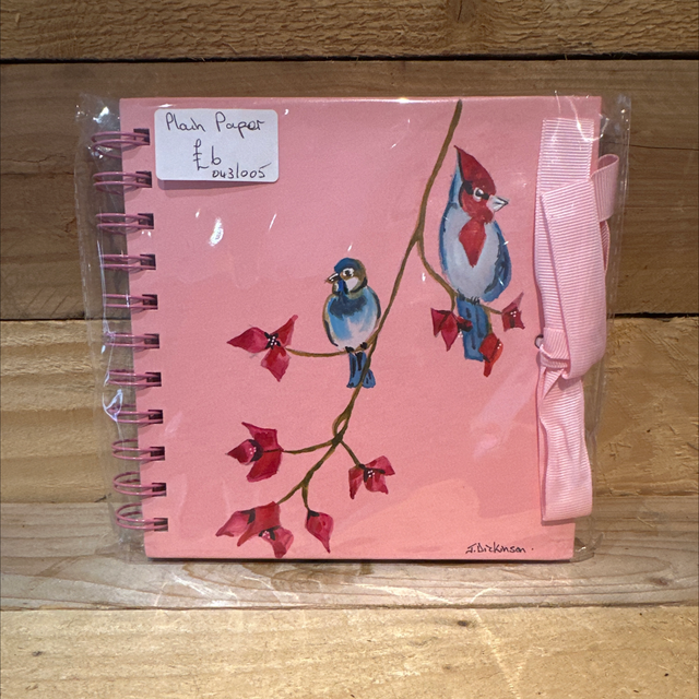 Hand Painted Birds Notebook 
