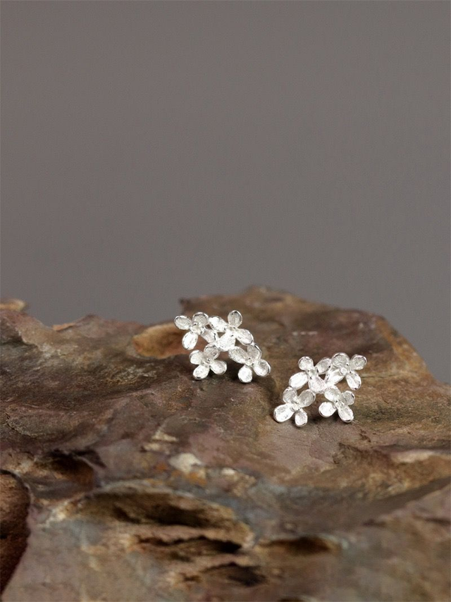 Osmanthus Silver Earrings