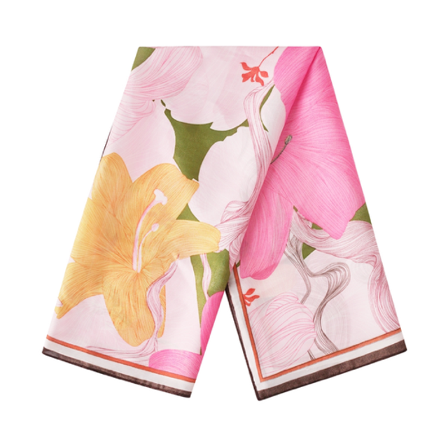 Sjaal vierkant lichtroze