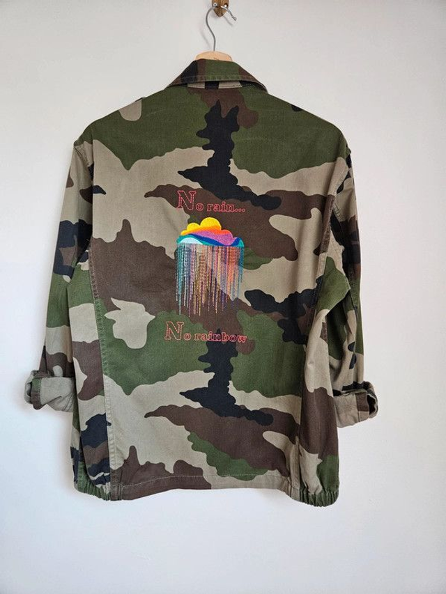 Veste camouflage nuage arc-en-ciel T.40