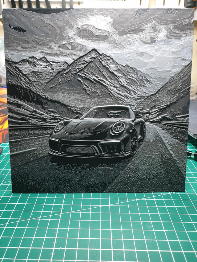 Plaque déco Porsche 200x200