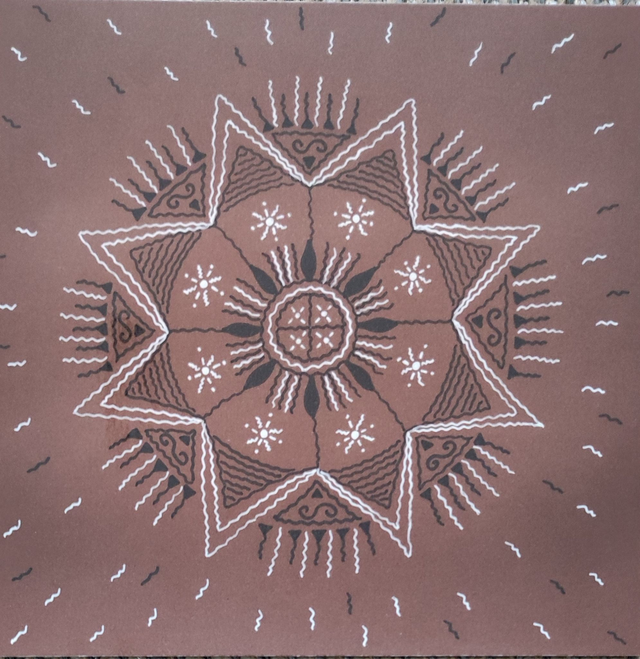 Mandala 20 cm terre d'étoile