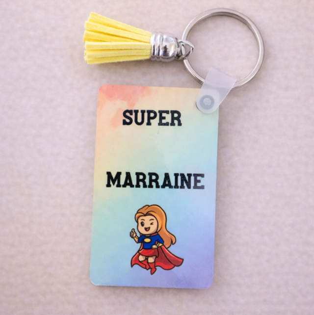Porte clef - Marraine (Super héroïne)
