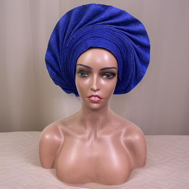 Ready to Wear Gele | Royal Blue - Ziagu