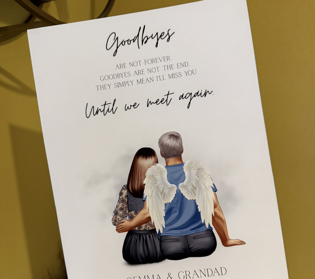 Personalised “Goodbyes” Watercolour A4 Print