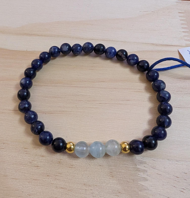 sodalite et Calcite bleu 