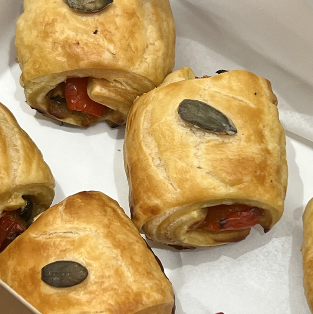 Side- 4 x Brie &amp; red pepper rolls GF