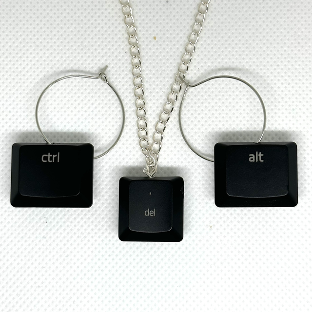 Recycled Keyboard Earring/Necklace Sets
