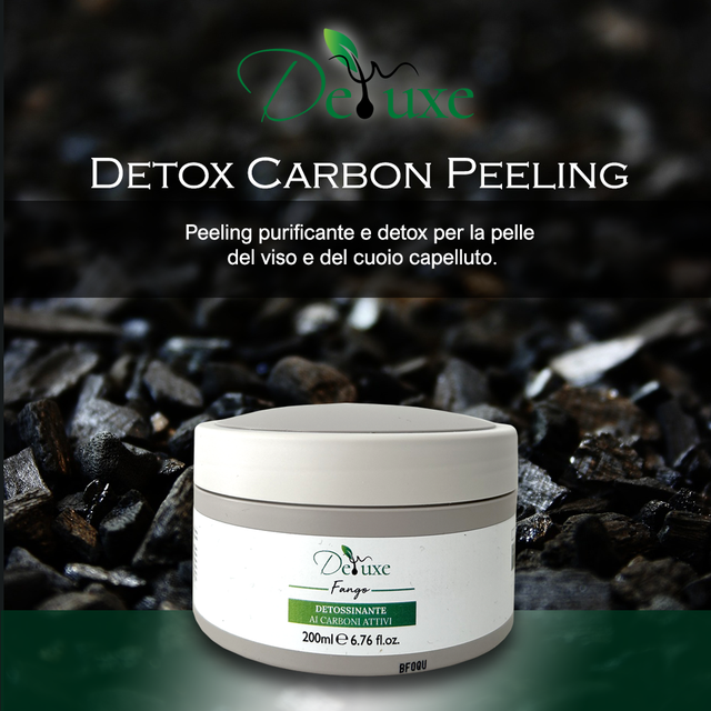 Peeling ai carboni attivi per viso e cute. 200ml