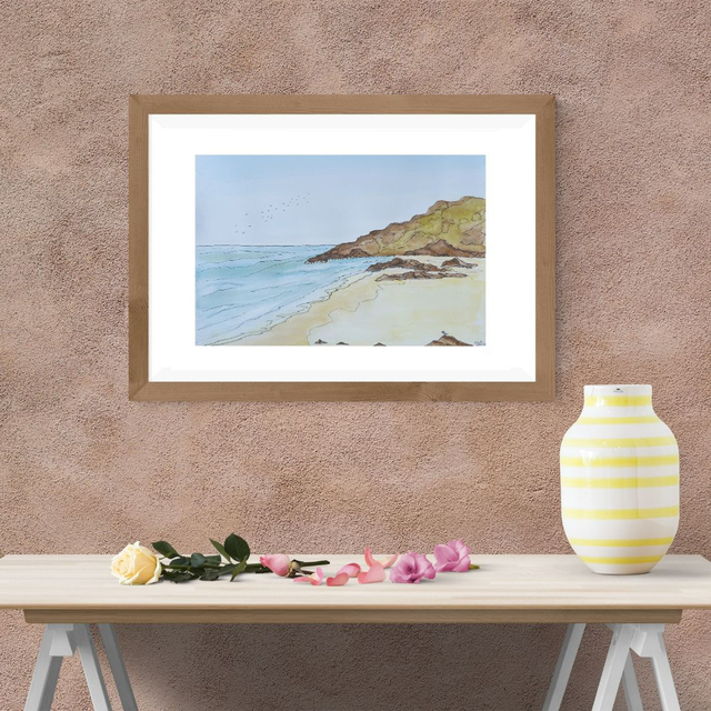 A dip by the sea A3 Limited Edition Art Print