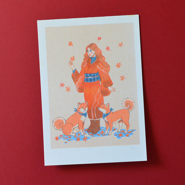 A5 La fille aux shiba