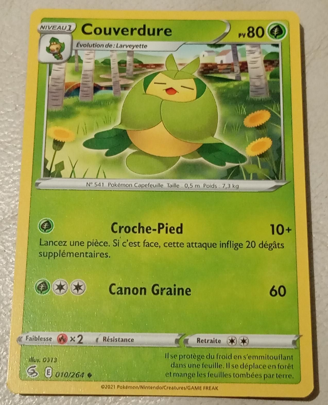 Carte pokémon Couverdure