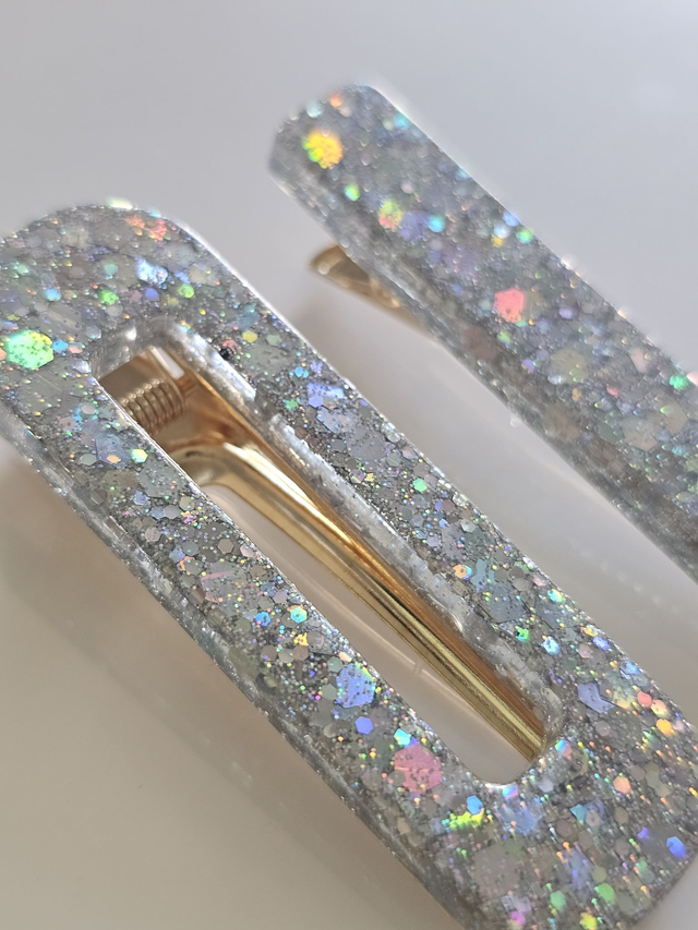 DUO BARRETTES ARGENT