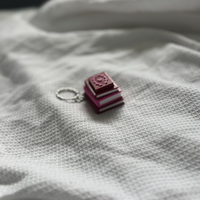 Romance Bookstack Key Ring Clicker