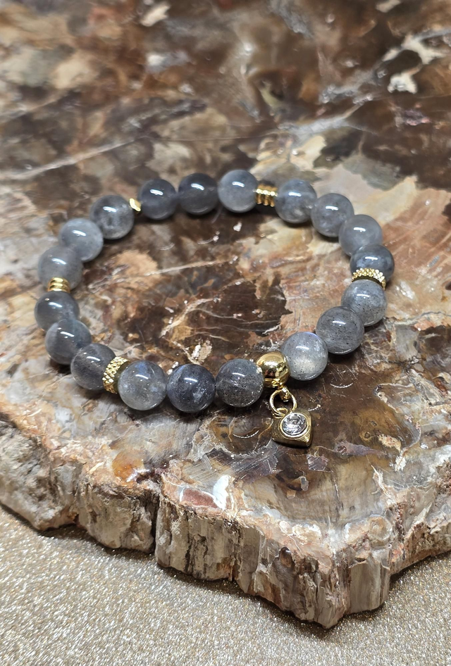 Bracelet Labradorite AA en 0,8 cm 