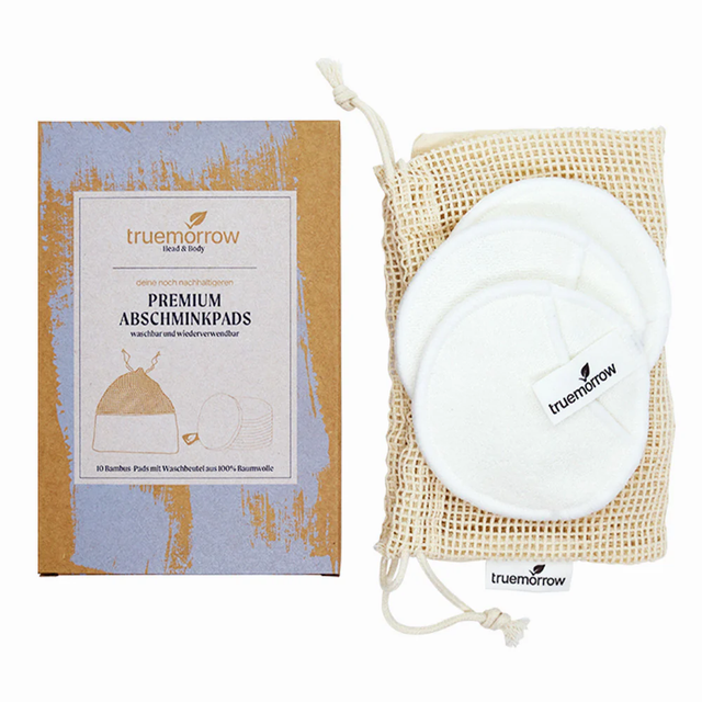 Truemorrow Waschbare Premium Abschminkpads weiß