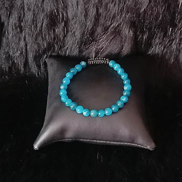Bracelet uni Apatite bleue 06 mm