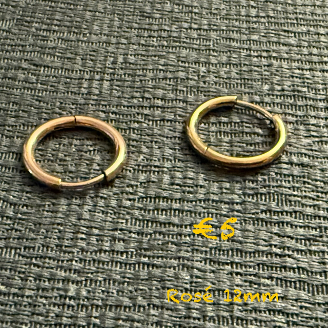 Oorbellen rosé 12mm