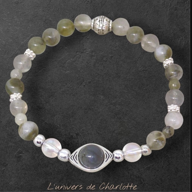 Bracelet glam "Labradorite" 6mm BR-071
