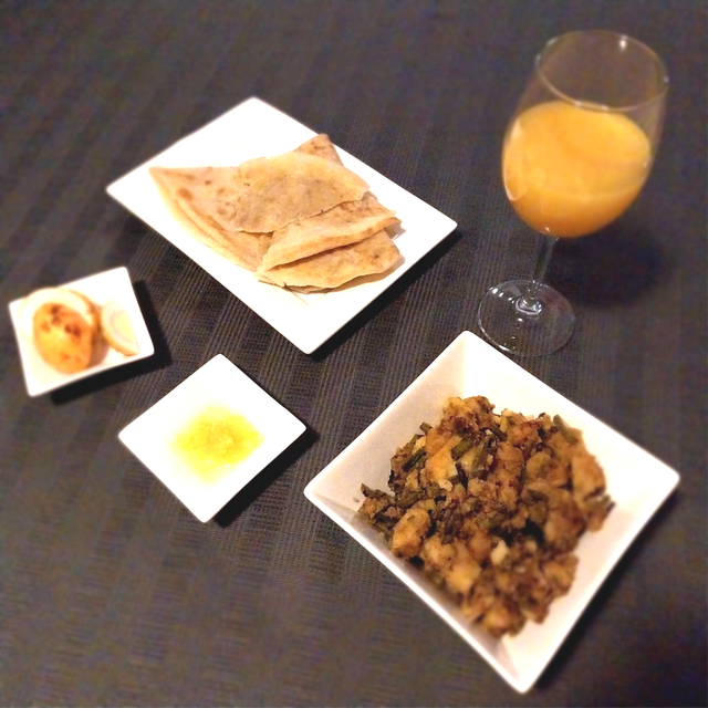 Roti vega (met ei)