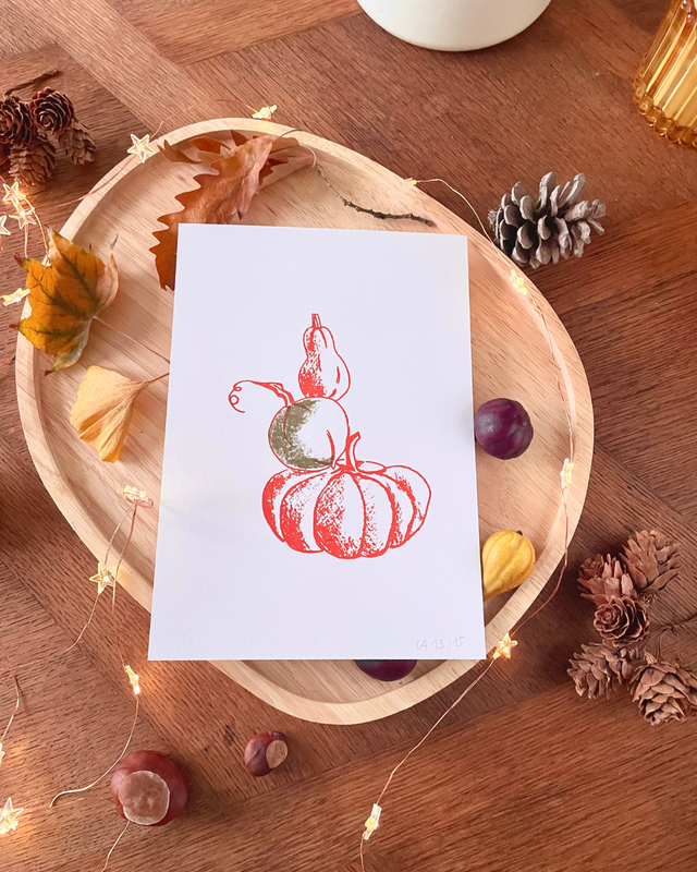 Affiche, Les courges 