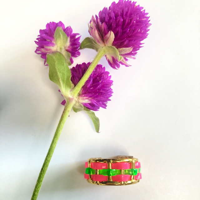 Bague ajustable 63 bicolores