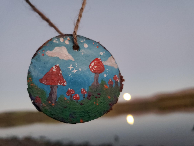 &quot;Magic Mushrooms&quot; Wood Slice