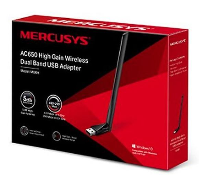 Mercusys (MU6H) AC650 (433+200) High Gain Wireless Dual Band USB Adapter