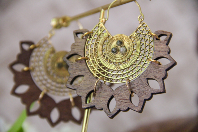 Boucles d’oreilles KAELUM - trois pierres